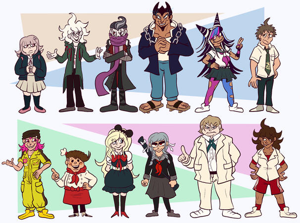 Danganronpa character stylizations 2026